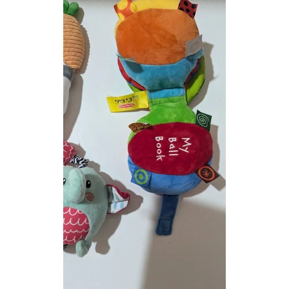 Baby Toy Set With‎ My Ball Book & Food-Shaped Soft Toys crinkle rattle
